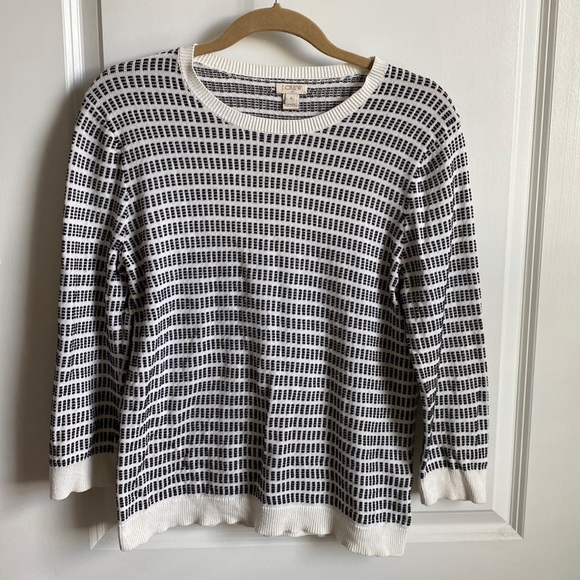 J. Crew Sweaters - J. Crew Black and Cream Sweater